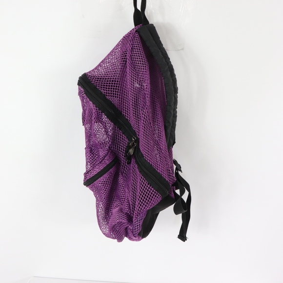 90s TranSport See Through Mesh Bag Backpack Purple - Picture 3 of 8